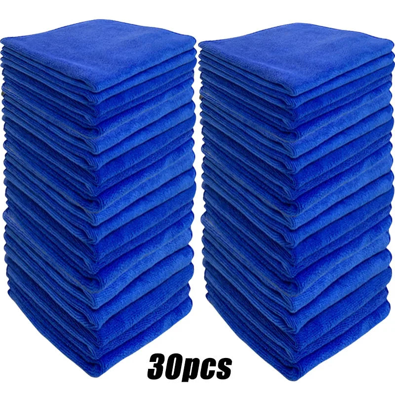 Ultra Soft Microfiber Cleaning Towels – 30x30cm Thick, Quick-Dry, Scratch-Free Cloths (200 Pack, Multi-Color)