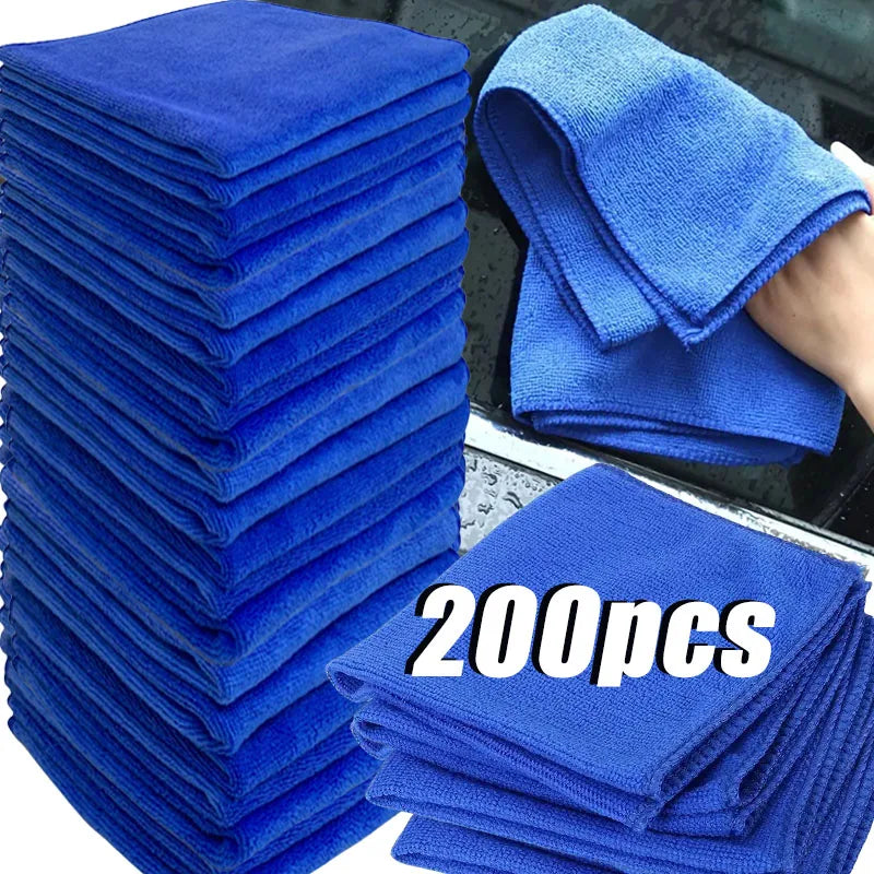 Ultra Soft Microfiber Cleaning Towels – 30x30cm Thick, Quick-Dry, Scratch-Free Cloths (200 Pack, Multi-Color)