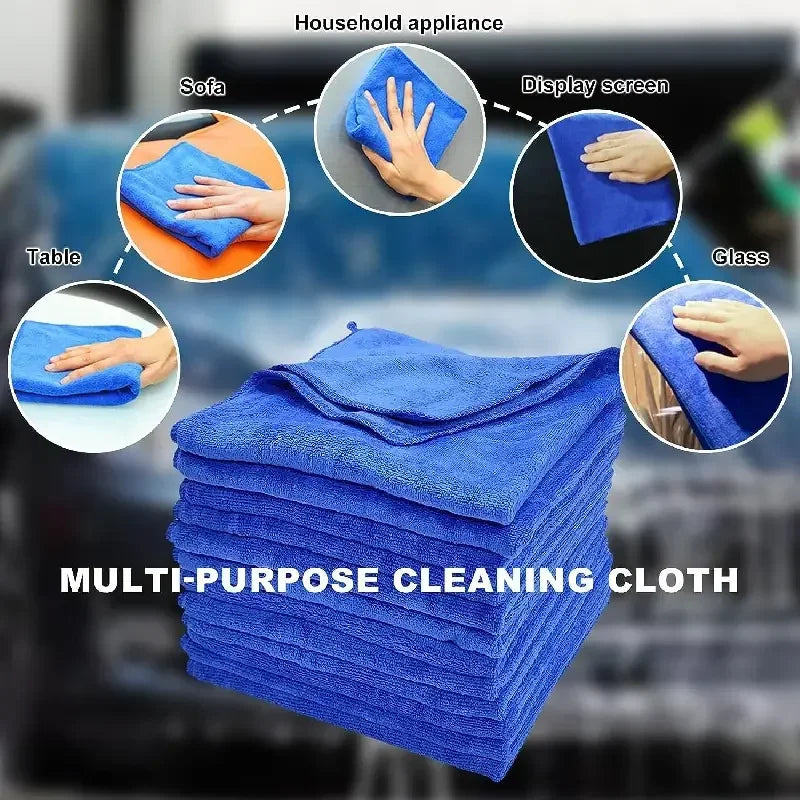 Ultra Soft Microfiber Cleaning Towels – 30x30cm Thick, Quick-Dry, Scratch-Free Cloths (200 Pack, Multi-Color)